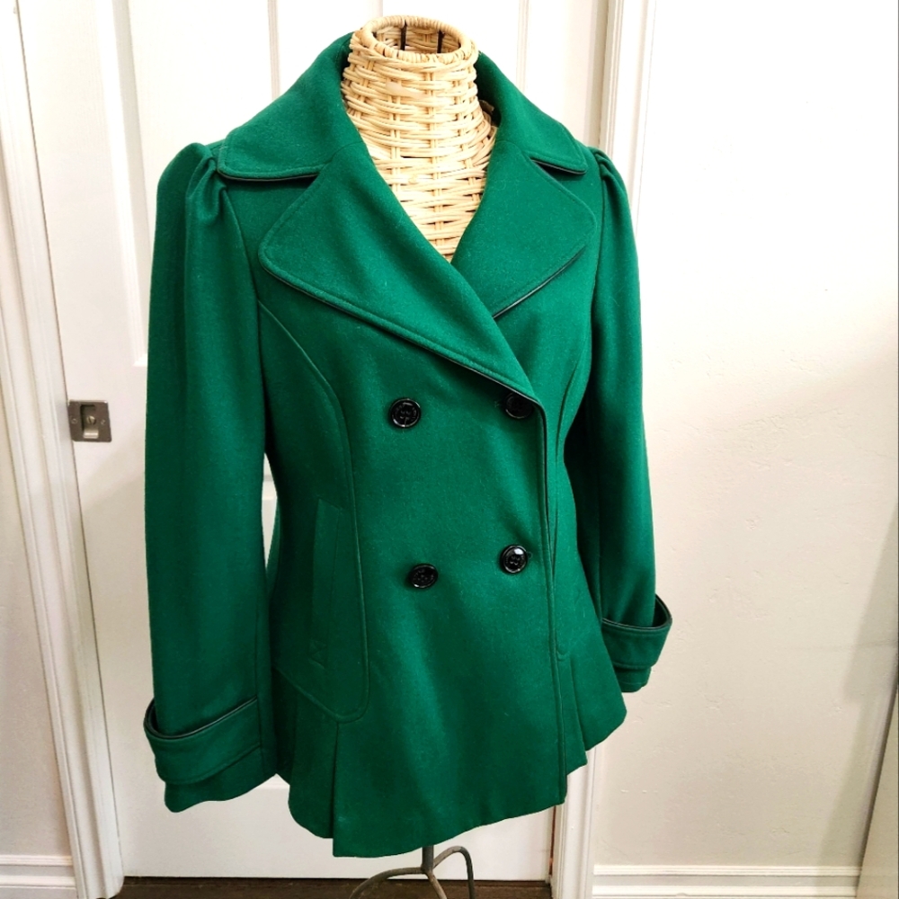 Beautiful Steve Madden green wool jacket, size L